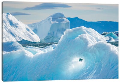 Iceberg in the Uummannaq Fjord System. America, North America, Greenland, Denmark Canvas Art Print - Martin Zwick