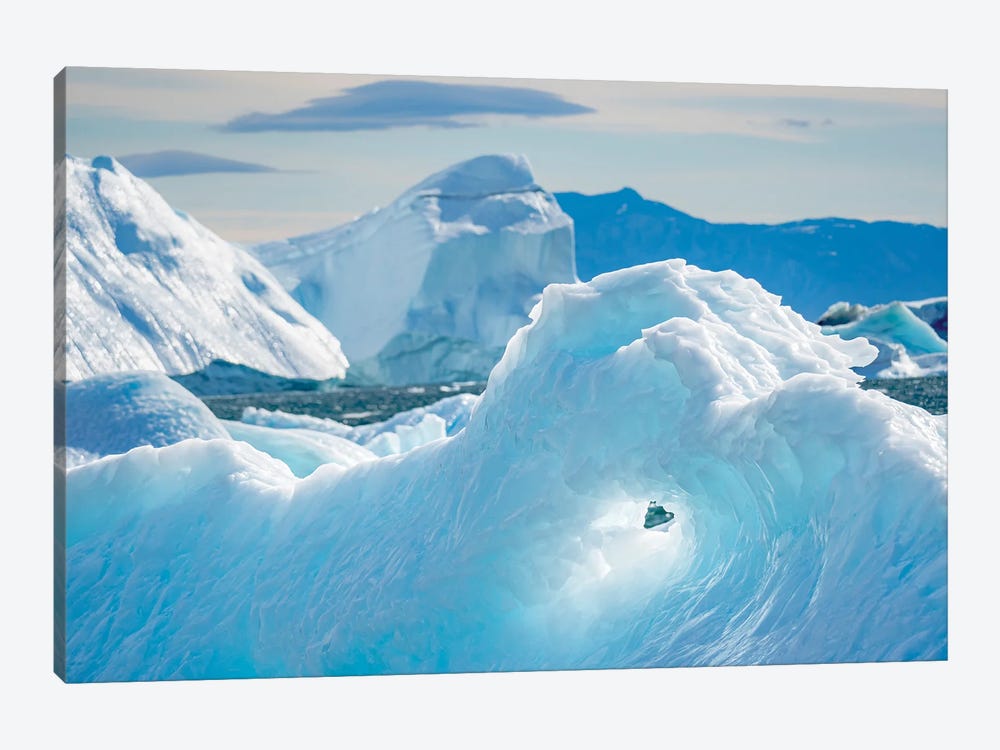 Iceberg in the Uummannaq Fjord System. America, North America, Greenland, Denmark by Martin Zwick 1-piece Canvas Wall Art