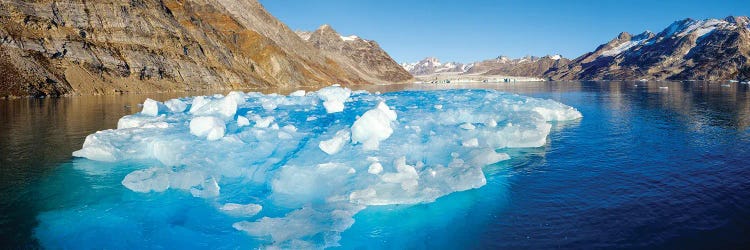 Iceberg In Front Of Knud Rasmussen Glacier (Also Called Apuseeq Glacier) In Sermiligaaq Fjord, Ammassalik, Danish Territory by Martin Zwick wall art