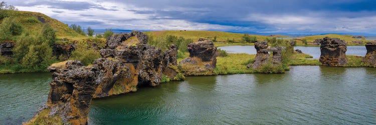 Lava Chimneys, Rock Formations Created During The Cooling Of A Lava Flow, Hofdi Nature Reserve Europe, Iceland