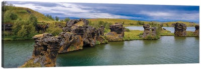 Lava Chimneys, Rock Formations Created During The Cooling Of A Lava Flow, Hofdi Nature Reserve Europe, Iceland Canvas Art Print - Martin Zwick