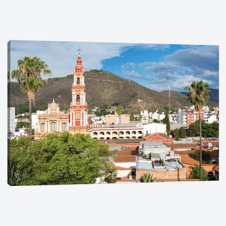 Church San Francisco. Town of Salta, located in the foothills of the Andes. Argentina Canvas Print #MZW32} by Martin Zwick Art Print