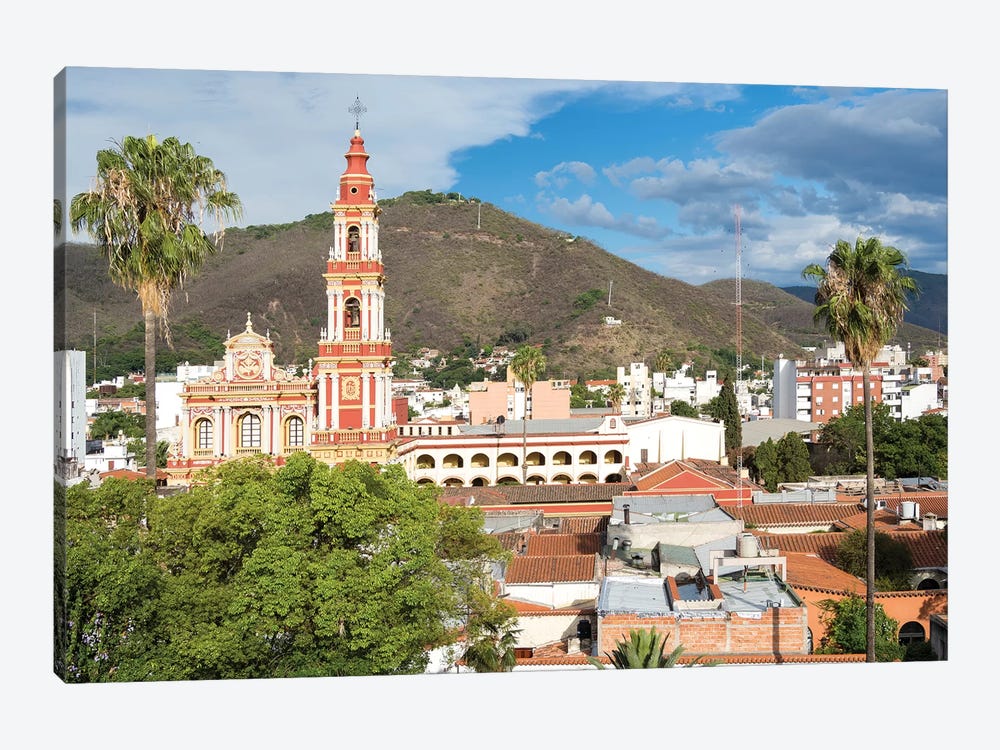 Church San Francisco. Town of Salta, located in the foothills of the Andes. Argentina by Martin Zwick 1-piece Canvas Art Print