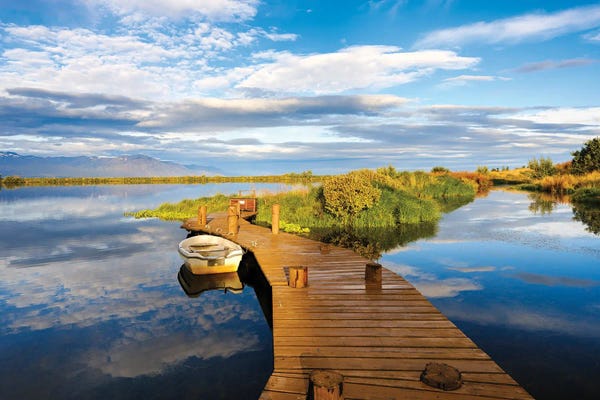 Rowboats: View Over Skjalfandi Bay Close To Husavik Europe, Iceland by Martin Zwick
