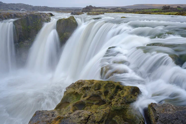 Waterfall Hrafnabjargafoss The Highlands In Iceland Close To Road F26, The Sprengisandur 4x4 Track Europe, Iceland