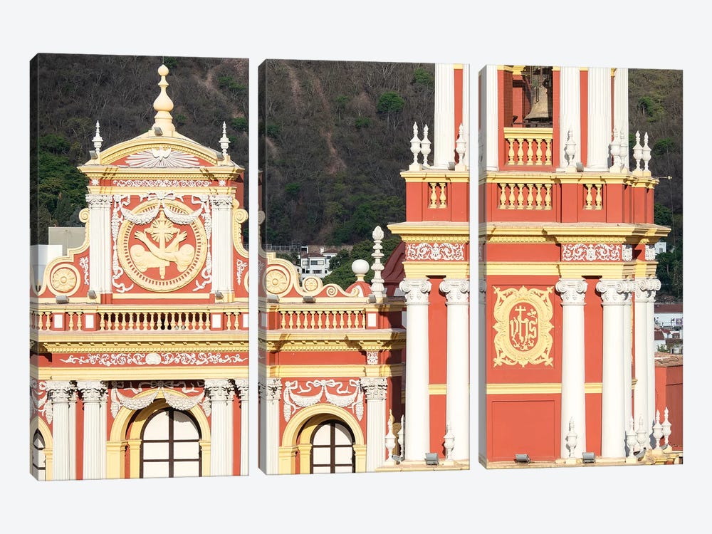 Church San Francisco. Town of Salta, located in the foothills of the Andes. Argentina by Martin Zwick 3-piece Canvas Artwork