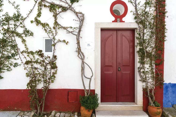 Historic small town Obidos with a medieval old town. Tourist attraction north of Lisboa, Portugal 