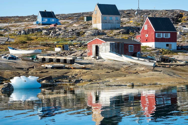 Inuit village Oqaatsut (once called Rodebay) located in Disko Bay. Greenland