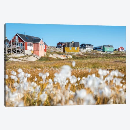 Inuit village Oqaatsut (once called Rodebay) located in Disko Bay. Greenland Canvas Print #MZW42} by Martin Zwick Canvas Artwork