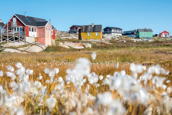Greenland: Inuit village Oqaatsut (once called Rodebay) located in Disko Bay. Greenland by Martin Zwick