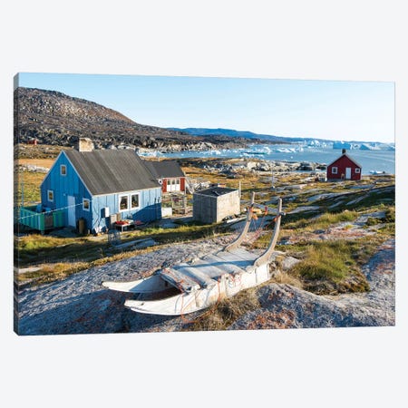Inuit village Oqaatsut (once called Rodebay) located in Disko Bay. Greenland Canvas Print #MZW43} by Martin Zwick Canvas Art