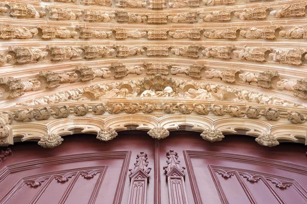 Portugal: Main portal for the monastery of Batalha, Mosteiro de Santa Maria da Vitoria, Portugal by Martin Zwick