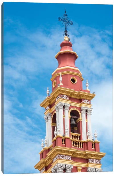 San Francisco Church. Town of Salta, north of Argentina, located in the foothills of the Andes. Canvas Art Print - Argentina Art