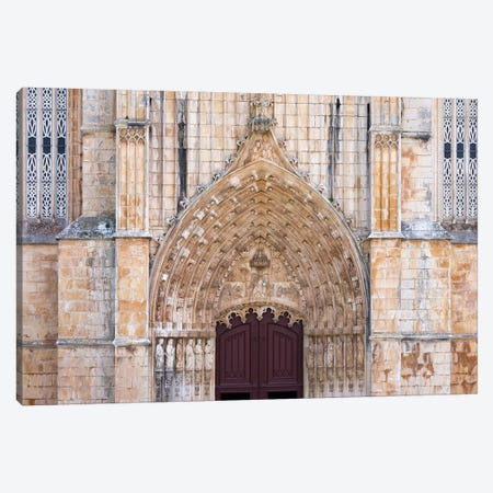 The main portal. The monastery of Batalha, Mosteiro de Santa Maria da Vitoria. Canvas Print #MZW53} by Martin Zwick Art Print
