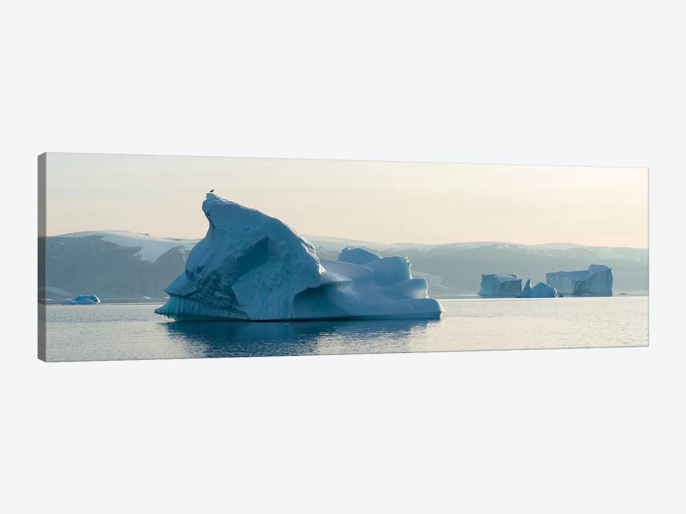 Icebergs in the Uummannaq fjord system, northwest Greenland by Martin Zwick 1-piece Art Print