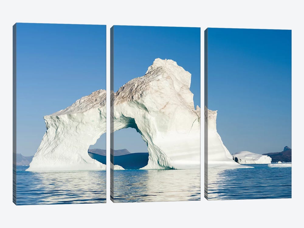 Icebergs in the Uummannaq fjord system, northwest Greenland, Denmark by Martin Zwick 3-piece Canvas Wall Art