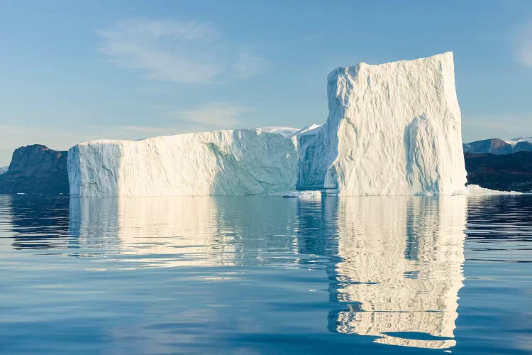 Icebergs in the Uummannaq fjord system, northwest Greenland, Denmark