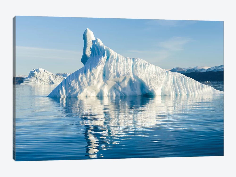 Icebergs in the Uummannaq fjord system, northwest Greenland, Denmark by Martin Zwick 1-piece Canvas Art Print