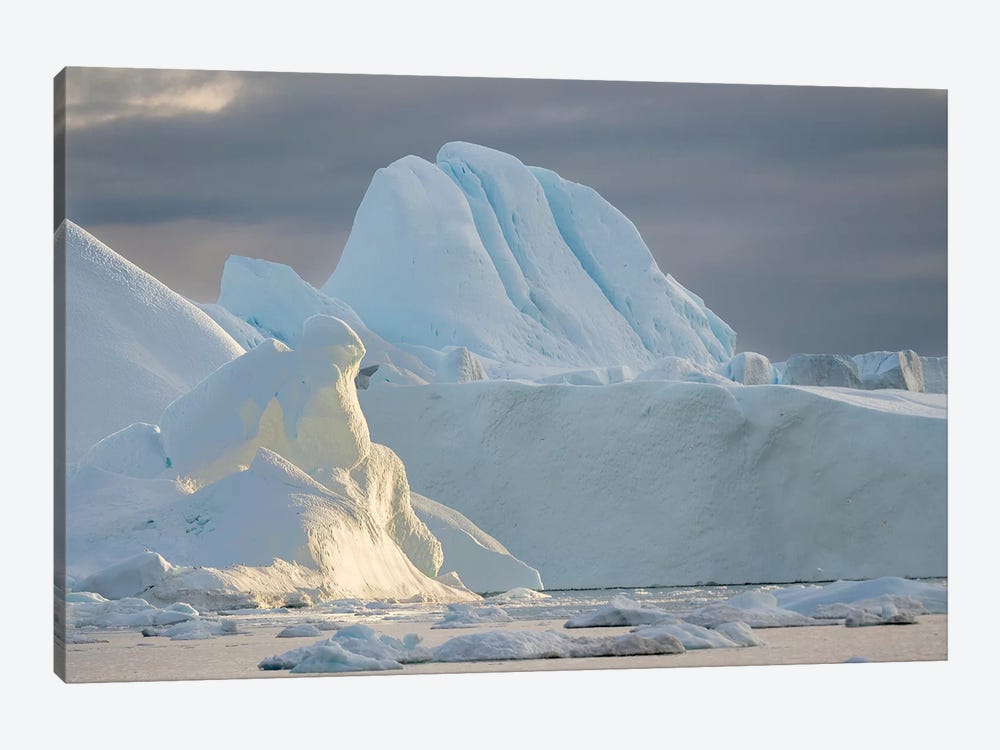 Ilulissat Icefjord also called kangia or Ilulissat Kangerlua at Disko Bay.  by Martin Zwick 1-piece Canvas Wall Art