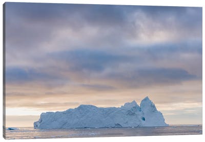 Ilulissat Icefjord also called kangia or Ilulissat Kangerlua at Disko Bay.  Canvas Art Print - Martin Zwick