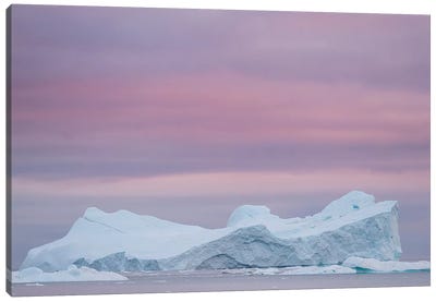 Ilulissat Icefjord, UNESCO, also called kangia or Ilulissat Kangerlua at Disko Bay. Greenland Canvas Art Print - Greenland