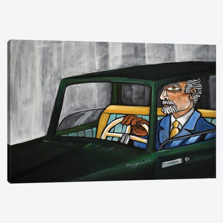 The Man In The Green Automobile Canvas Print #NAA100} by Nagui Achamallah Art Print
