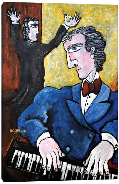 The Pianist Canvas Art Print - Nagui Achamallah