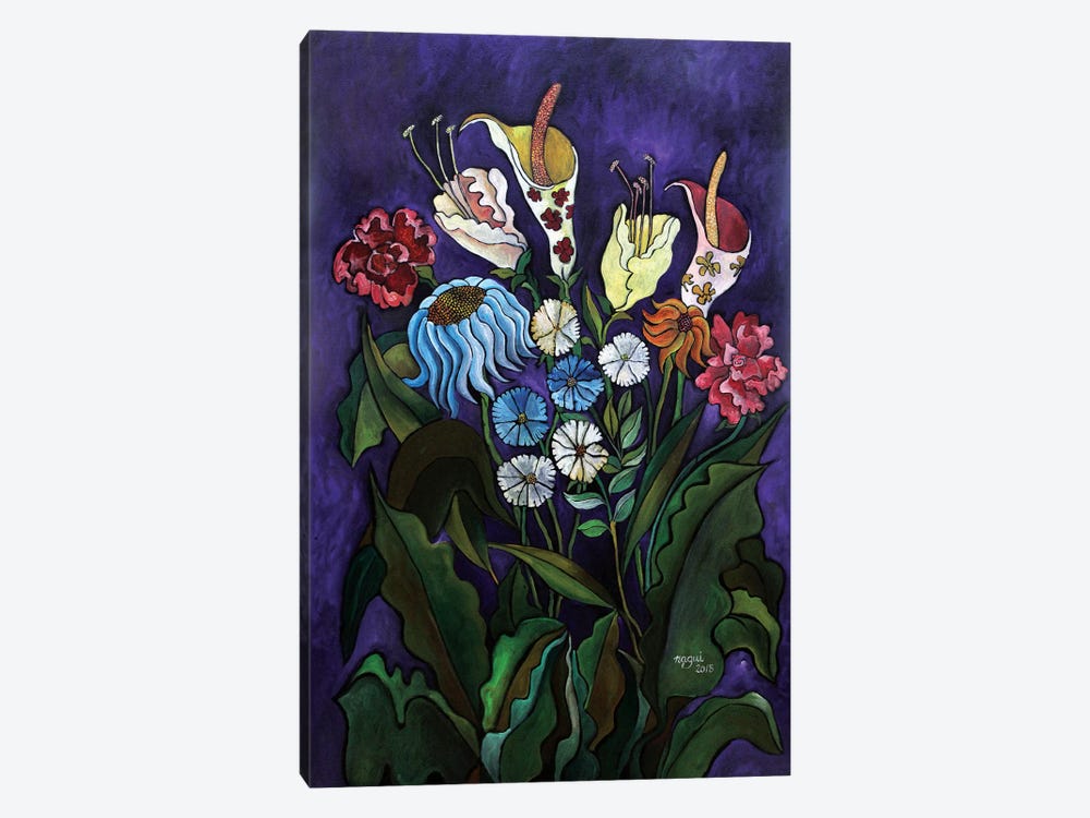 Flowers II by Nagui Achamallah 1-piece Canvas Print