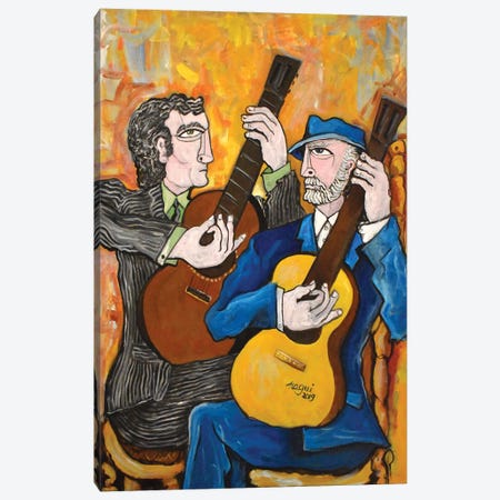 Two Guitars 2 Canvas Print #NAA119} by Nagui Achamallah Canvas Wall Art