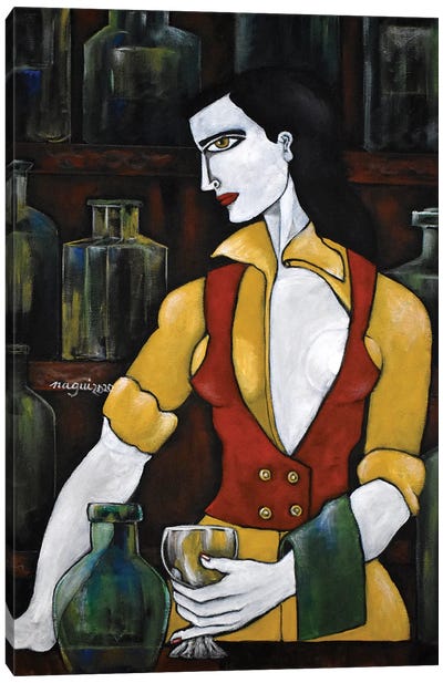 The bartender Canvas Art Print - Nagui Achamallah