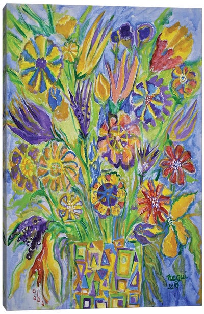 Flowers III Canvas Art Print - Nagui Achamallah