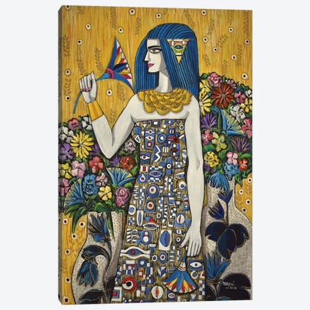 Isis With Flowers Canvas Print #NAA138} by Nagui Achamallah Canvas Artwork