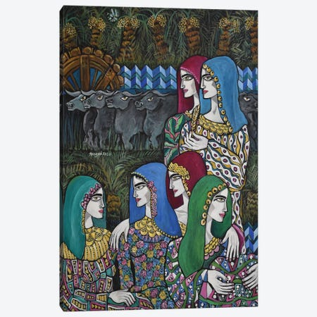 The Village Women Canvas Print #NAA140} by Nagui Achamallah Canvas Print