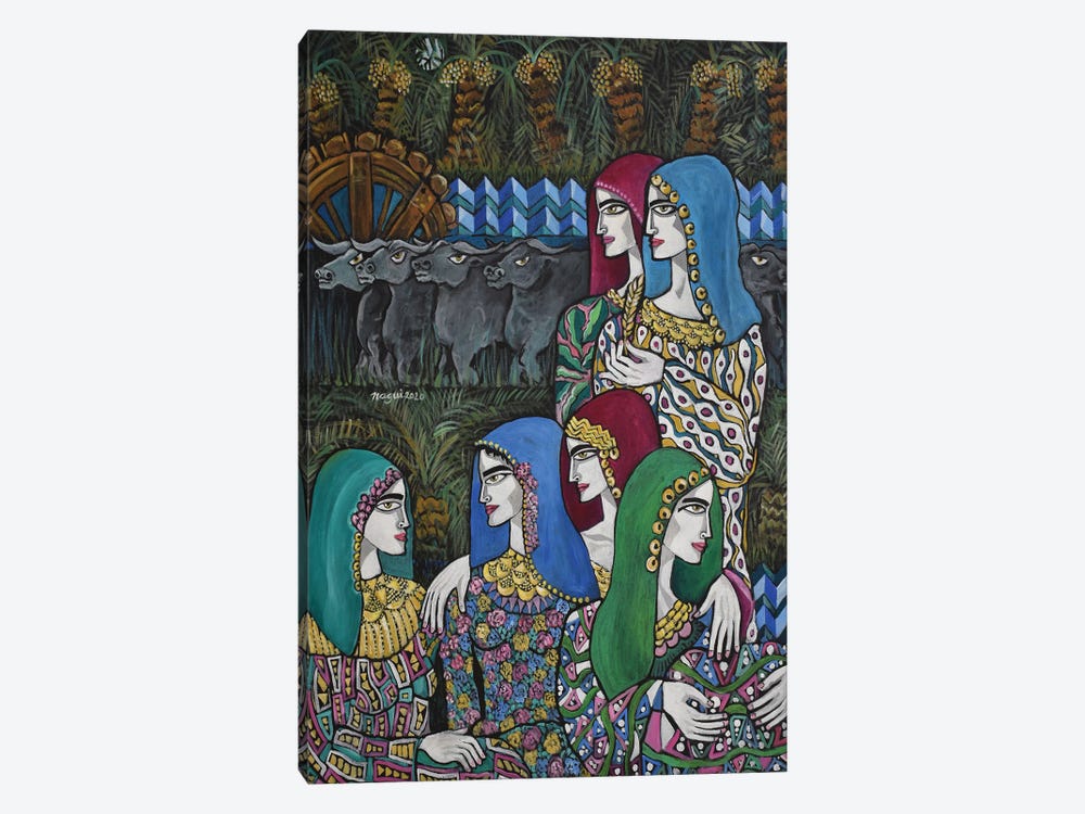 The Village Women by Nagui Achamallah 1-piece Canvas Wall Art