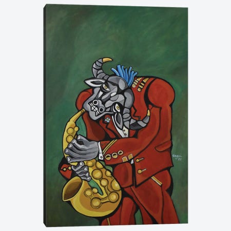 Buffalo Bull's Saxophone Canvas Print #NAA146} by Nagui Achamallah Canvas Art