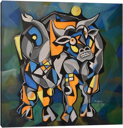 Apis The Bull 2023 Canvas Art Print - Cubism Art