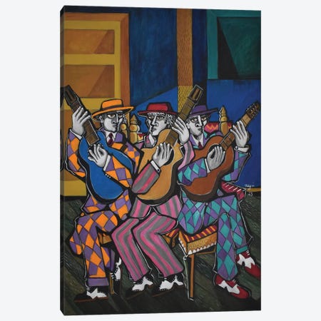 Three Flamenco Guitars Canvas Print #NAA167} by Nagui Achamallah Canvas Art