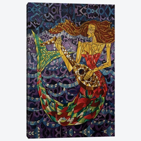 Mermaid Canvas Print #NAA20} by Nagui Achamallah Canvas Wall Art