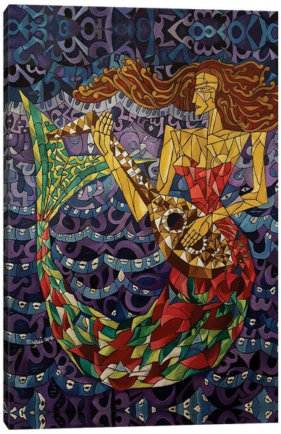 Mermaid Canvas Art Print - Nagui Achamallah