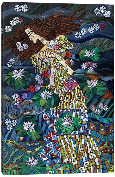The Death Of Ophelia Canvas Art Print - Cubism Art