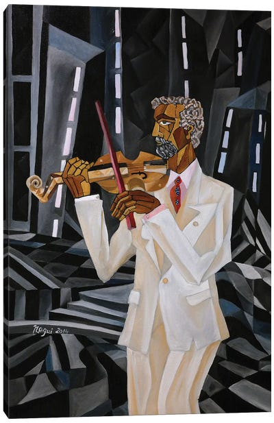 The Violinist Canvas Art Print - Classical Music Art