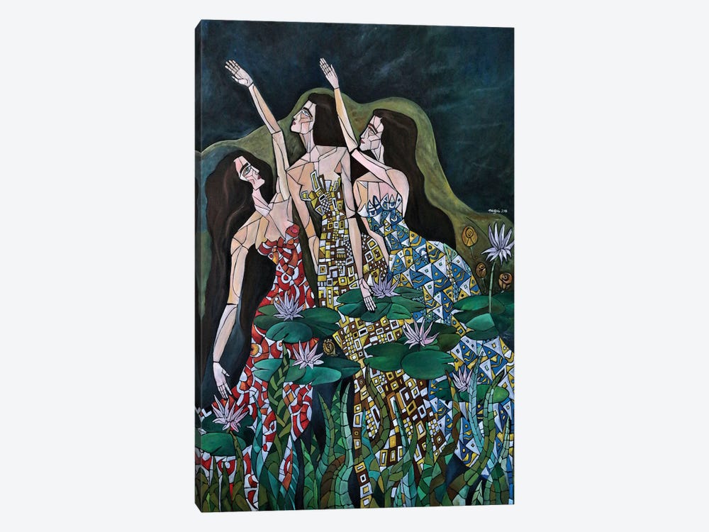 Three Nymphs by Nagui Achamallah 1-piece Canvas Art