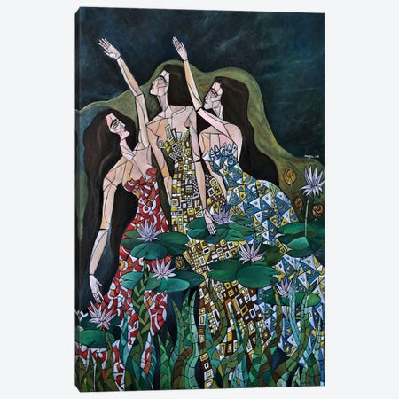 Three Nymphs Canvas Print #NAA46} by Nagui Achamallah Canvas Print