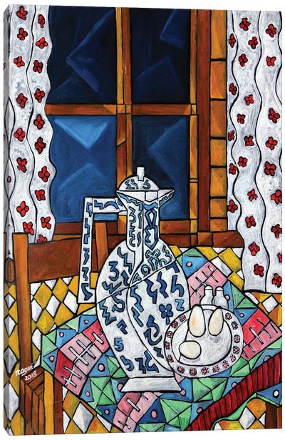Breakfast Tablecloth Canvas Art Print - Nagui Achamallah