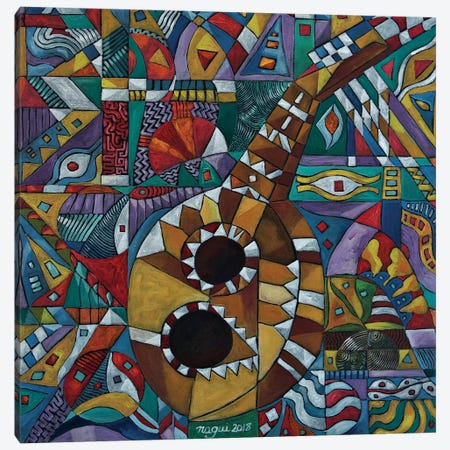Deconstructing The Sound Of The Lute Canvas Print #NAA8} by Nagui Achamallah Canvas Art