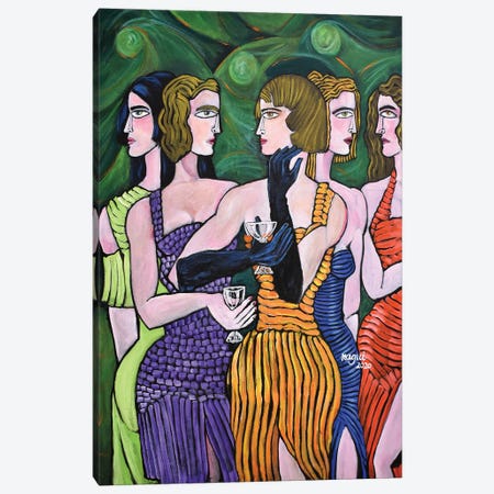 Girls' Night Out Canvas Print #NAA91} by Nagui Achamallah Canvas Print