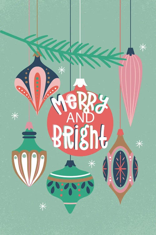 Merry and Bright by Angela Nickeas wall art