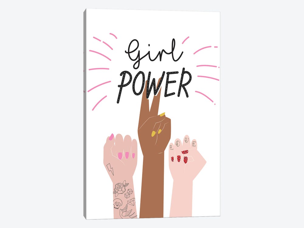 Girl Power I by Angela Nickeas 1-piece Canvas Art Print