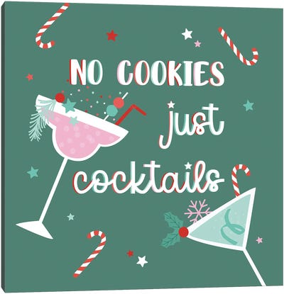 Christmas Cocktails Canvas Art Print - Holiday Eats & Treats
