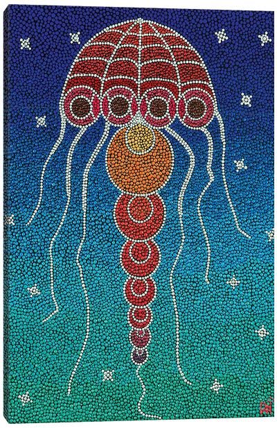Jellyfish Canvas Art Print - Mandala Art